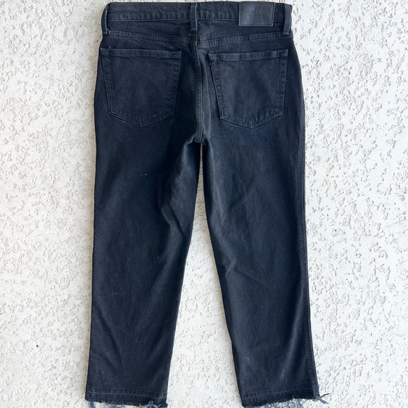 Lucky Women’s Black Jeans Size 6 28 Ankle Frayed Hem Straight Grunge Classic - Picture 4 of 7